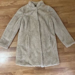 Nordstroms KENNETH COLE  FAUX FUR TEDDY BEAR COAT TAUPE small  never worn org175